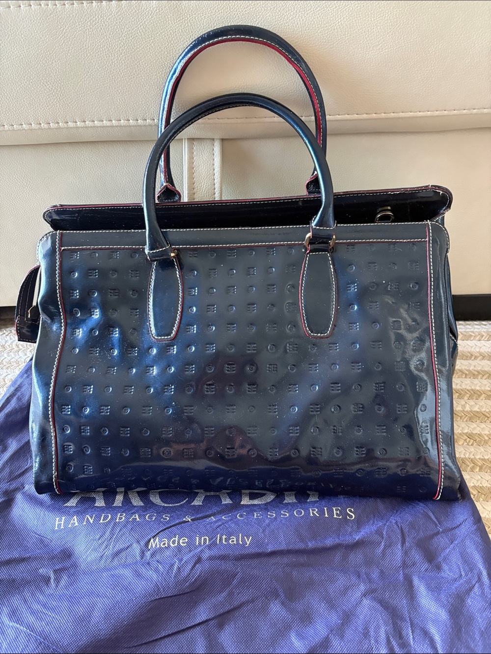 Navy Arcadia Handbag